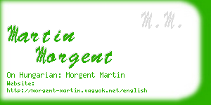 martin morgent business card